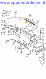 911006 Tussenplaat / achterbalk rubber