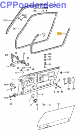 911387 Deurrubber cabrio/targa nieuw type