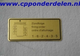 911245 Sticker Ontstekings volgorde `65-`78