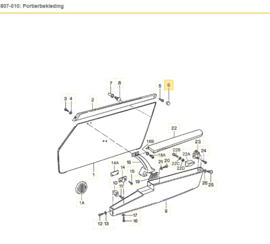 901207 Vulstuk portierbekleding