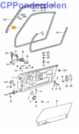 911049 Deurrubber coupe 911