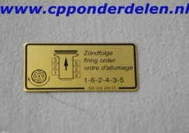 911247 Sticker Ontstekings volgorde `84-`89