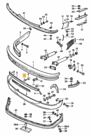 901179 Bevestigingsclip voorbumperrubber (mannetje)