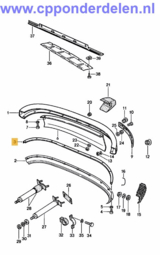 911777 Rubber tussen achterbumper en onderspoiler