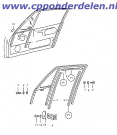 911417 Deurframe vilt coupe