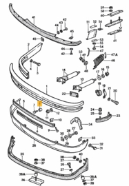 901178 Bevestigingsdop voorbumperrubber (vrouwtje)