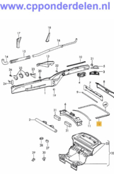 911405 Motorruimte rubber lang