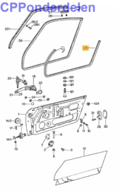 911050 Deurrubber cabrio/targa oud type