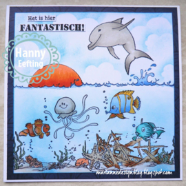 HT1620 Clear stamps  border - Underwater