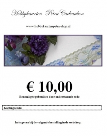 Cadeaubon voor € 10,00