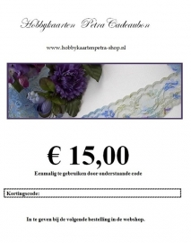 Cadeaubon voor € 15,00