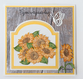 layered stamp TC0865 Sunflower