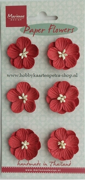 Paper Flowers red RB2235