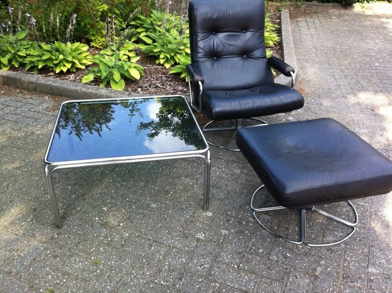 Jaren 70 Gelderland fauteuil plus hocker Jan des Bouvrie ...