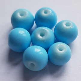 Glaskralen Soft Blue - 10 mm