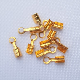 DQ Metaal Veterklem - Goud - 1 mm