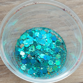 Hexagon Holografische Glitter - Aqua