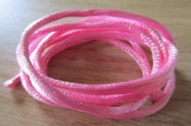 Satijnkoord Licht Roze - 3 mm