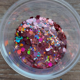 Holografische Glitter Mix - Shell Pink