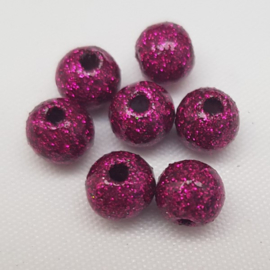 Glitter Kralen - Cherish Pink - 6 mm