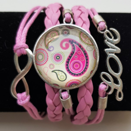 Armbandje Love - Roze - Druppel