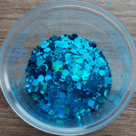 Holografische Glitter Mix - Blue