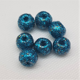 Glitter Kralen - Dark Ocean Blue - 4 mm - 30% Korting