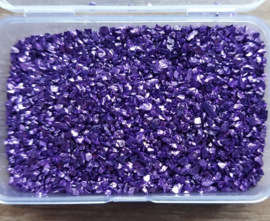 Metal Glass Steentjes - Bright Purple