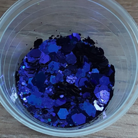 Kameleon Hexagon Glitter - Blauw - 7777