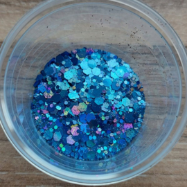 Holografische Glitter Mix - Blue Jeans