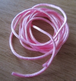 Satijnkoord Roze -  1 mm