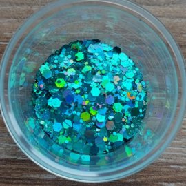 Holografische Glitter Mix - Aqua