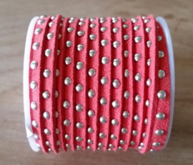 Studs Zilver - Dark Coral Pink