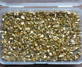 Metal Glass Steentjes - Light Gold