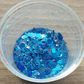 Hexagon Holografische Glitter - Blue