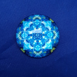 Mandala Blauw - 25 mm