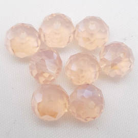 Top Facet 8 x 6 mm Disc - Rose Morn Pink