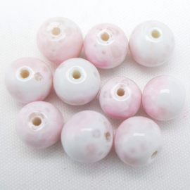 Geméleerd White - Soft Pink - 8 mm