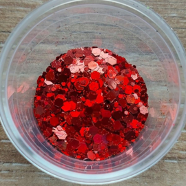 Holografische Glitter Mix - Apple Red