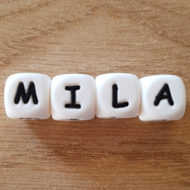 Naam in Siliconen Letters: Mila 25% Korting