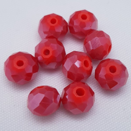 Top Facet 8 x 6 mm Disc - Rouge Red