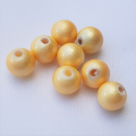 Glaskralen met Pearl Coating - Soft Yellow - 6 mm