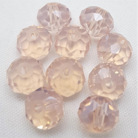 Top Facet 8 x 6 mm Disc Seashell Pink Pearl