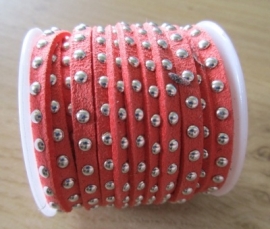 Studs Zilver - Bright Coral Orange