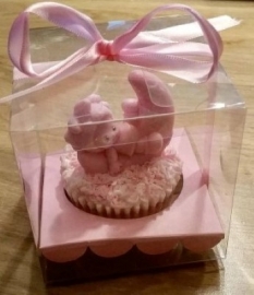 Cupcake Doosje Roze incl. Wrapper & Lint