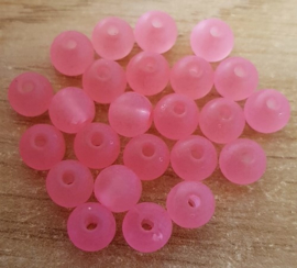Frosted Roze - 6 mm