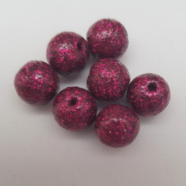 Glitter Kralen - Cherish Pink - 8 mm