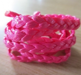 Band Gevlochten Roze