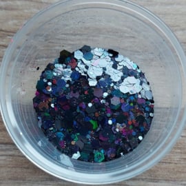 Holografische Glitter Mix - Black