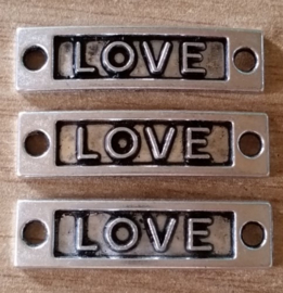 Tussenstuk Love - Antiek Zilver 35 x 9 mm